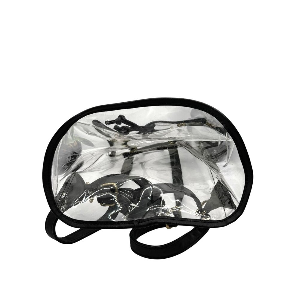 Clear Transparent Backpack With Black Trim & Gold… - image 6